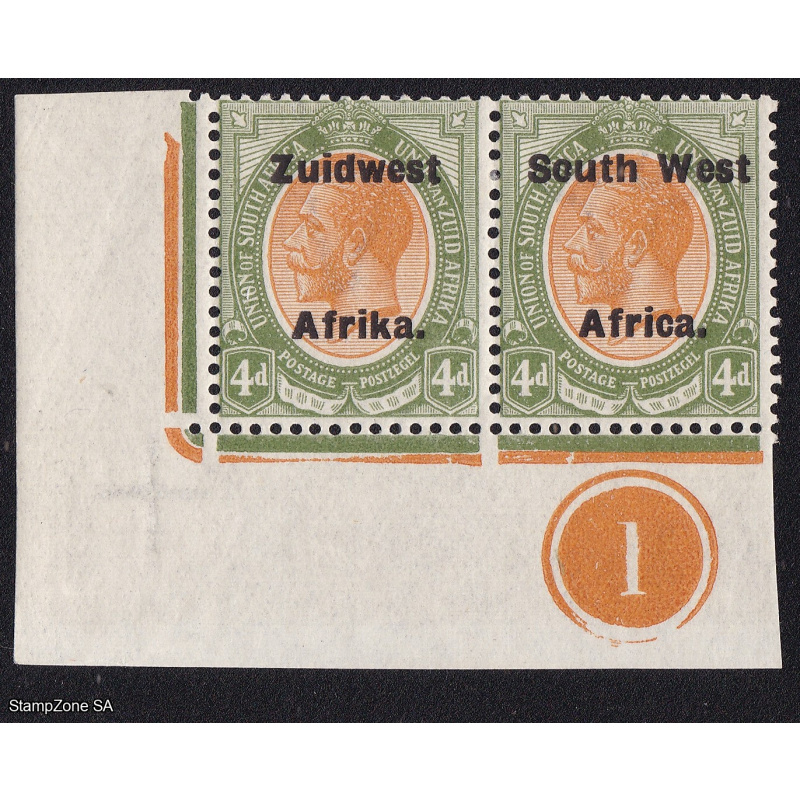 Test Listing 1 (7 day Auction) SWA KGV 4d Kings Head, Very Fine Mint Pair SACC xxx (var), LMM Cat val Rxxx